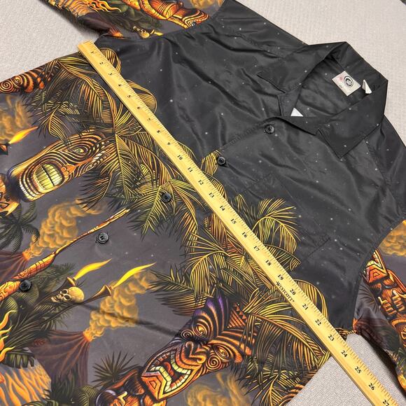 Rietveld USA Shirt Mens Large Hawaiian Short Sleeve Button Down Tiki Retro Surf - Picture 7 of 8